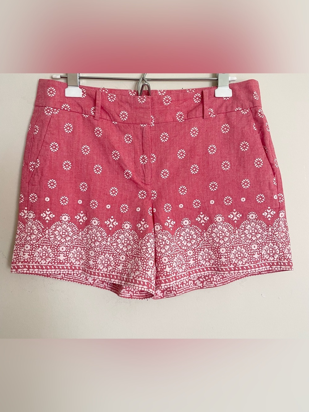 Ann Taylor Factory Red and White Floral Shorts